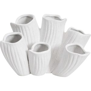 Planter Vase Rustic Organic White