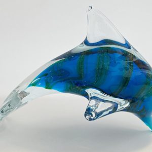 Glass Dolphin Blue and Green