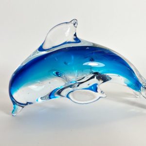 Glass Dolphin Light Blue