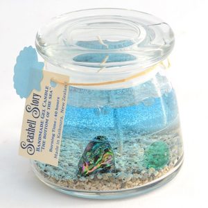 Gel Candles - Seashell Story Kaikoura: Gel Candle Rounded With Lid