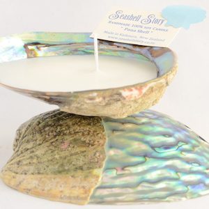 Spiral Paua Shell Soy Candle