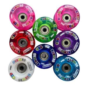 RAINBOW Crazy Skates illumin8 Light-Up Roller Skate Wheels 8-pack