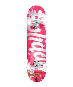 Holiday Complete Skateboard Tie Dye Pink & Silver 7.25 inch Popsicle