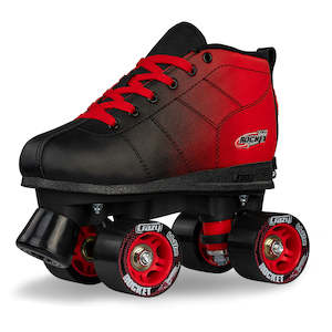 Roller Skates: Rocket JR Black to Red Ombre Size Adjustable