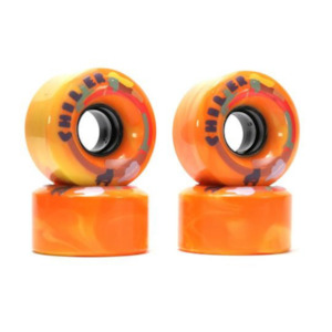 Wheels For Roller Skates Skateboards Longboards Surf Skates Jam Skates Etc: Chuffed Chiller Wheels Pack of 4 Sunny Orange