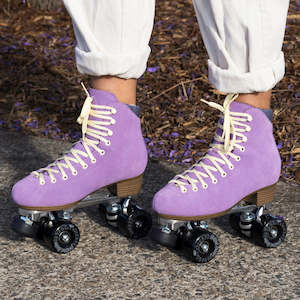 Complete Quad Skates From Chuffed Skates: Chuffed Wanderer: Jacaranda Purple