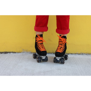 Complete Quad Skates From Chuffed Skates: Chuffed Crew Collection: Black Fuegote