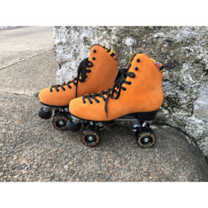 Complete Quad Skates From Chuffed Skates: Chuffed Crew Collection: Wild Thing Orange