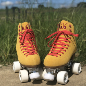 Complete Quad Skates From Chuffed Skates: Chuffed Crew Collection: Birak Mustard