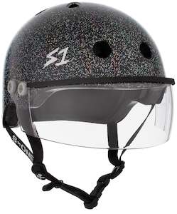 S- One Helmet Lifer with Visor Black Gloss Glitter