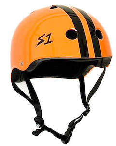 Sale: S-One Helmet Lifer Bright Orange with Black Stripes