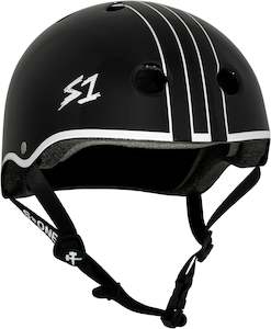 Roller Skating Kids Helmets: S-One Helmet Lifer Gavo Black Gloss White Outline