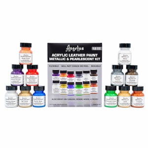 Angelus Pearlescent and Metallic Paint Kit - 12 Colors