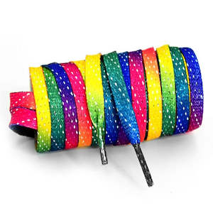 Browse Our Collection Of High Quality Shoe Laces: Crazy Skates Rainbow Glitter Laces