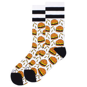 American Socks Mid High Burger Mania