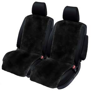 Sheepskin Seat Covers: Sheepskin Seat Covers - Universal Size (20mm) - Black