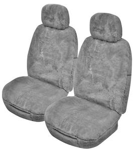 Sheepskin Seat Covers: Alpine Sheepskin Seat Covers - Universal Size (25mm) - Grey