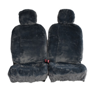 Sheepskin Seat Covers: Granduer Sheepskin Seat Covers - Universal Size (27mm) Skin all over - Charcoal