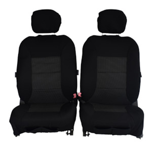 Universal Jacquard: Universal Premium Front Seat Covers Size 30/35 | Black