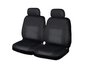 Universal Jacquard: Universal Cosmic Front Seat Covers Size 30/35 | Black