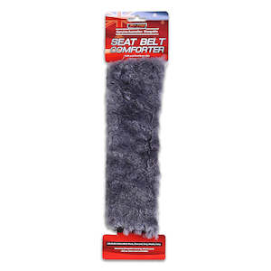 Single Sheepskin Seat Belt Pad 26cm - Charcoal