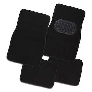 Universal Car Floor Mat - Carpet - Set Of 4 - Black