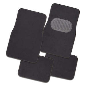 Universal Car Floor Mat - Carpet - Set Of 4 - Grey