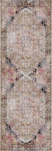 Rangiora Derya Multi Distressed Vintage Washable Runner