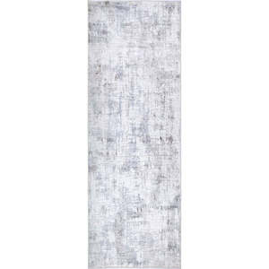 Runners: Queenstown Evalina Grey Abstract Washable Runner