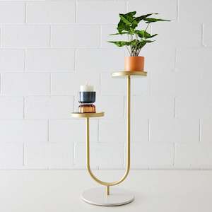 Round Multi-Tiered Plant Stand Gold 76cm