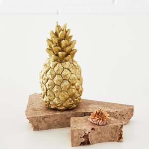 Gold Pineapple Candle 17cm