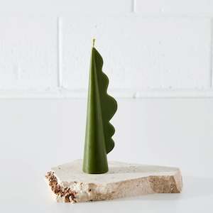 Wavy Abstract Candle Green