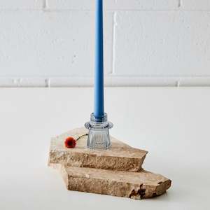 Glass Candleholder Blue