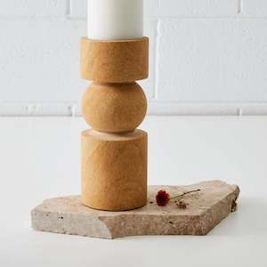 Abstract Sandstone Candleholder Natural