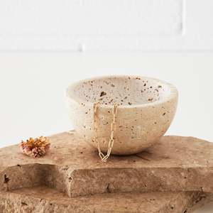 Travertine Trinket Bowl Natural