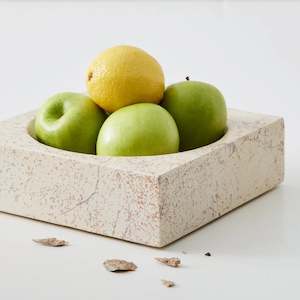 Decorative Trays: Marble Rectangular Bowl Off White