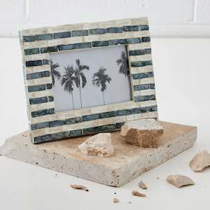 Frames Photo Display: Navy/Ivory Inlay Frame