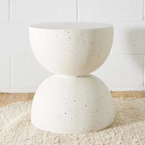 Terrazzo Look Sculptural Side Table