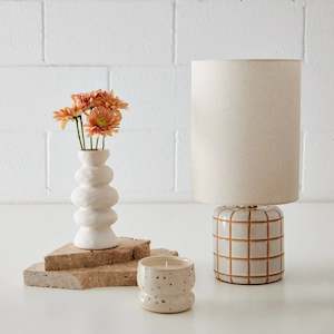 Lamps: Modern Ceramic Lamp Natural & White