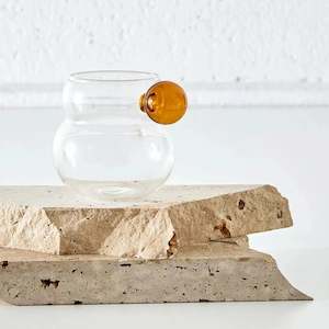 Glassware Coasters: Droplet Glass Tumbler Amber