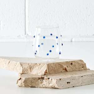 Glassware Coasters: Dotted Tumbler Blue