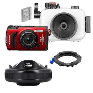 OM System Tough TG-7, Ikelite Housing & Nauticam WWL-C Wide Angle Bundle