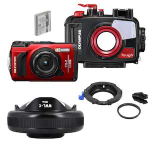 OM System Tough TG-7, PT-059 & Nauticam WWL-C Wide Angle Bundle