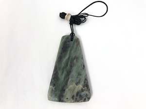 New Zealand Greenstone Pounamu Pendant Necklace Large (19106)