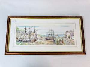 "Charlestown" Shipping Scene by Beth Altabas - Print (15536)