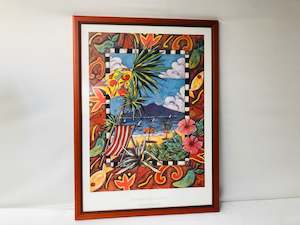 Large - Ingrid Banwell Framed Print - Rangitoto Beach Tois (18290)