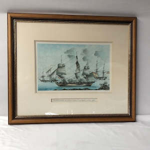 Framed Adene Fecit Ship Print (16756)