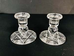 Vintage Glass Candle Holders (18366)