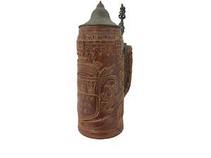 Vintage German Lidded Beer Stein (18610)