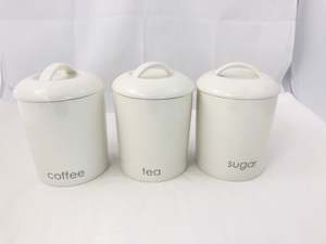 Ecology Tea / Coffee / Sugar Ceramic Containers (19306)